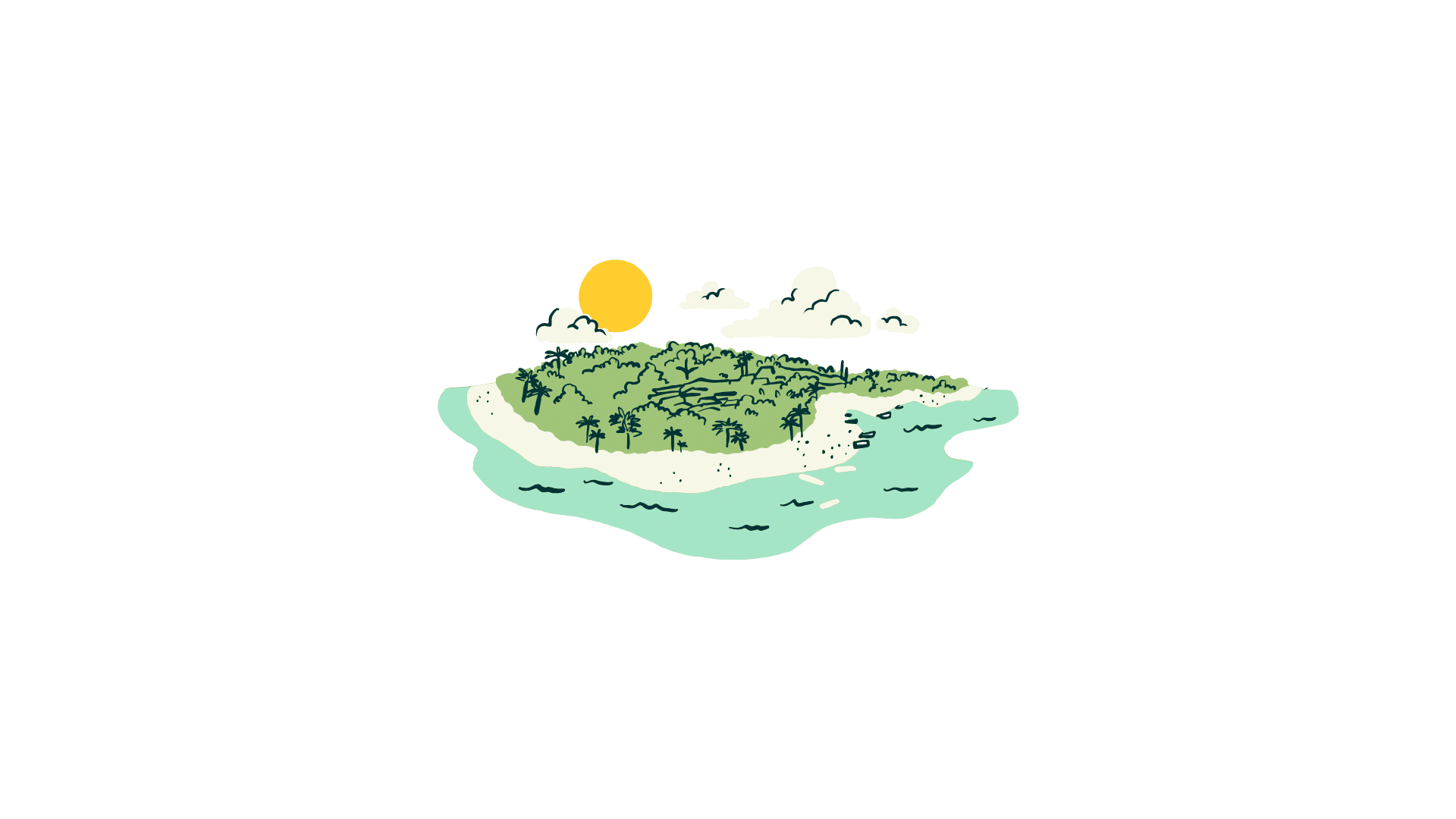 illustration d'une île desserte