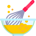 illustration d'un fouet de cuisine avec un bol